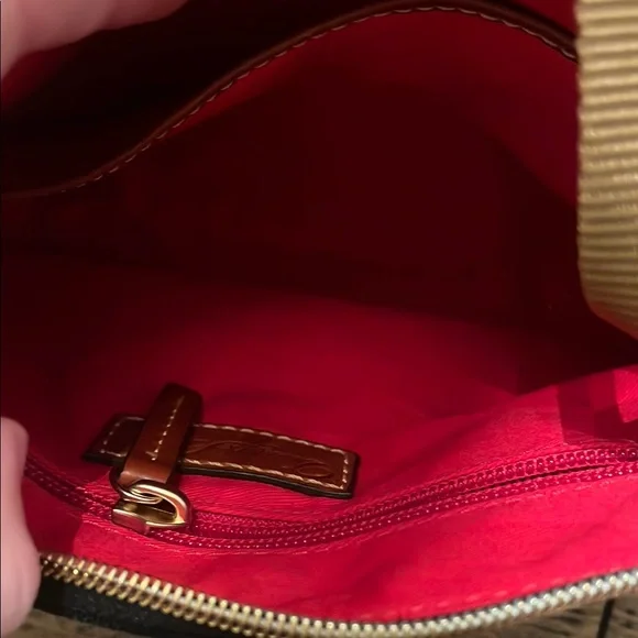 Dooney & Bourke Black and Brown Crossbody Bag with Leather Strap - Picture 7 of 7